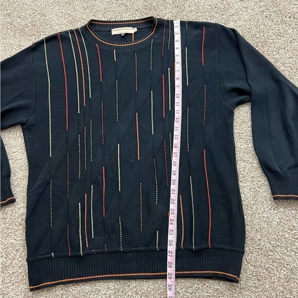 Vintage Norm Thompson 3D knit sweater Men's L - Picture 5 of 7